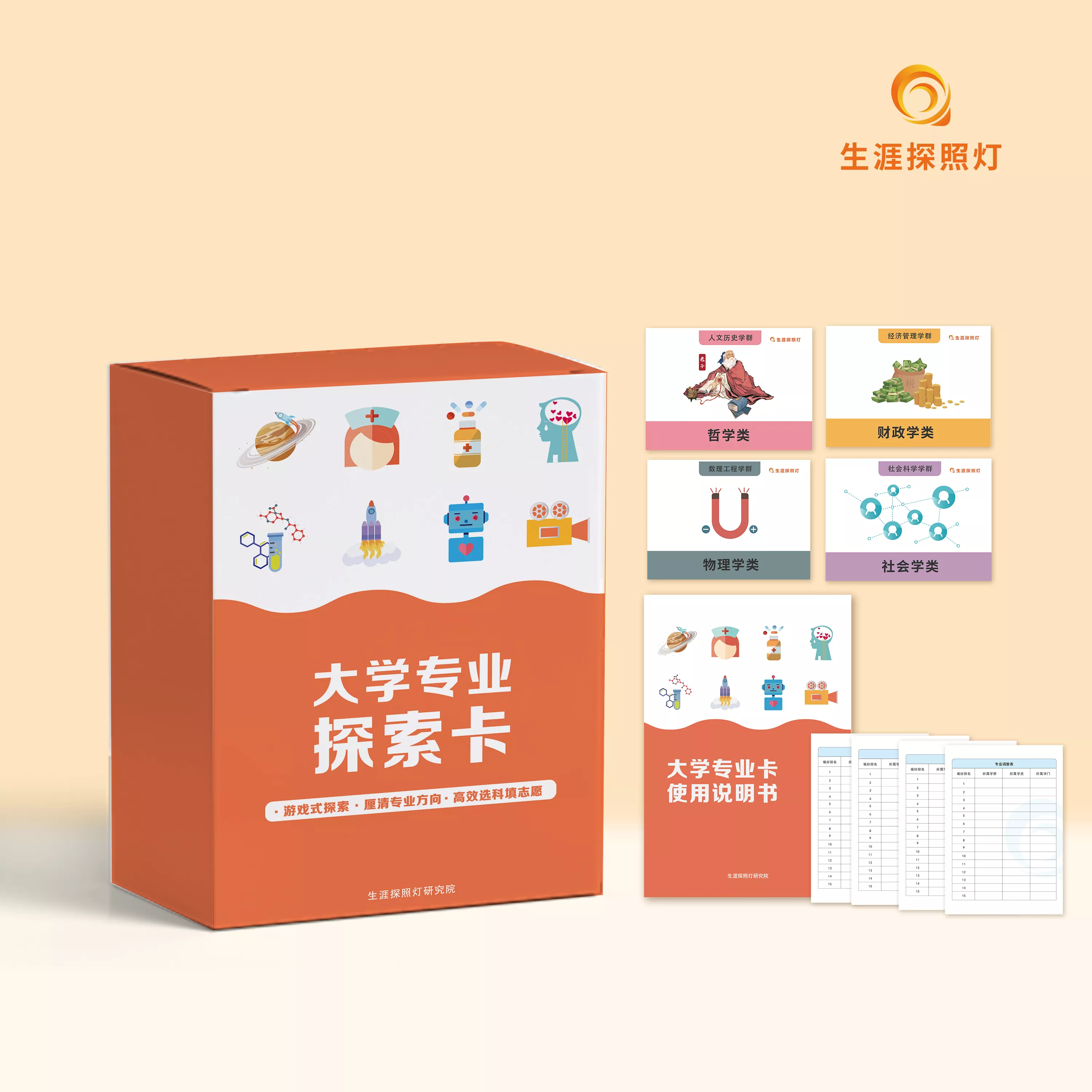 大学专业探索卡